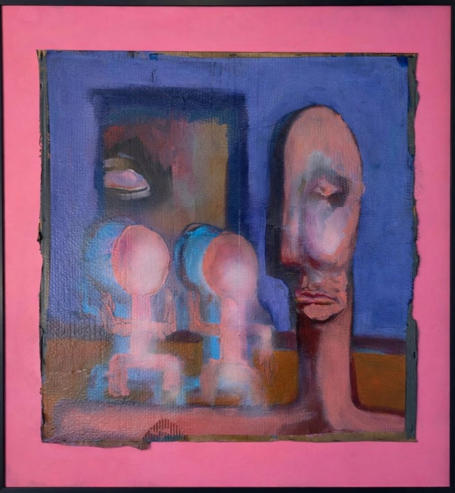 Basquiat Clone 2 by Bongani Vincent, Acrylic on board with painted mount board